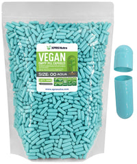 XPRS Nutra Size 00 empty capsules with transparent shells for easy filling and monitoring.