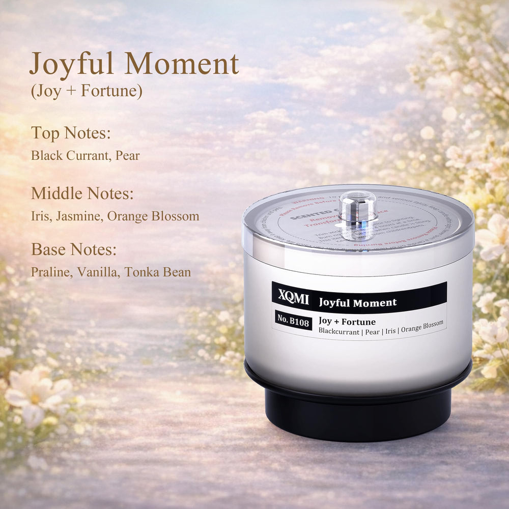 XQMI centered wooden wick ensures steady, clean burn for consistent fragrance release.