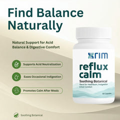 xrim Reflux Inhibitor capsules shown for convenient two-capsule daily use.