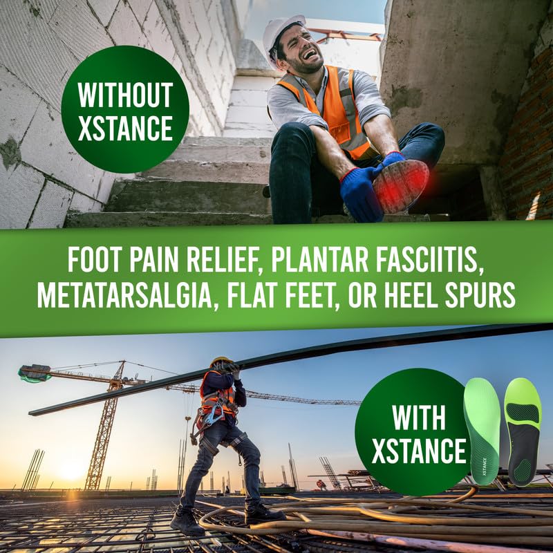 XSTANCE Insoles 2.0 universal fit works with work boots, sneakers, and more.