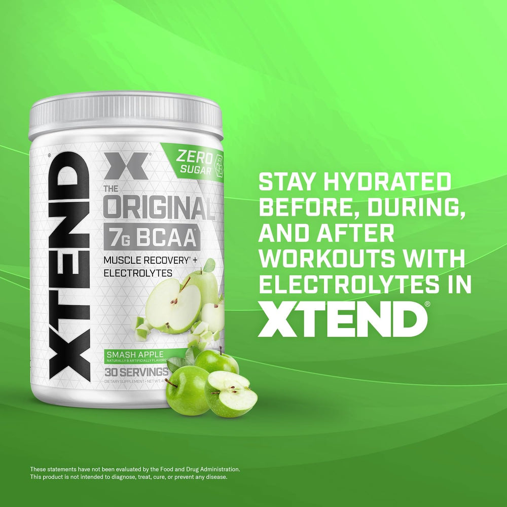 Serving scoop with Xtend powder ready to measure for workouts.