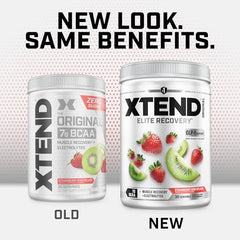 Glass with Xtend Original BCaa Strawberry Kiwi Splash shake after a workout.