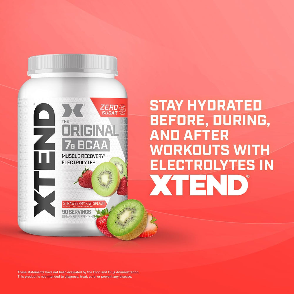 Xtend Original BCAA multi-serve display suggests ongoing training support