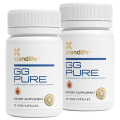 Xtendlife GG Pure bottle with capsules for daily CoQ10 support.