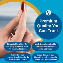 Xtendlife Omega3 QH CoQ10 softgels closeup highlighting ubiquinol inclusion
