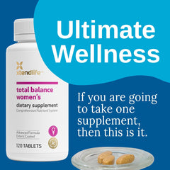 Xtendlife Total Balance capsules close-up highlighting nutrient diversity for daily wellness