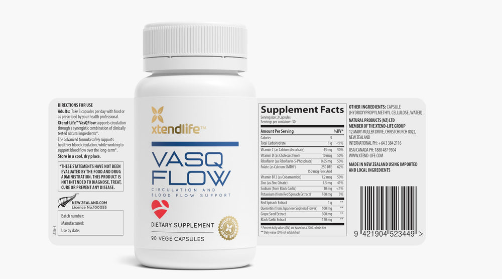 New Zealand grape seed in VasQFlow for antioxidant boost