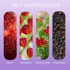 Close-up of XUHUIT saffron softgels for convenient daily serving.