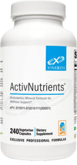 Xymogen ActivNutrients bottle label showing premium vitamin and mineral blend for daily wellness