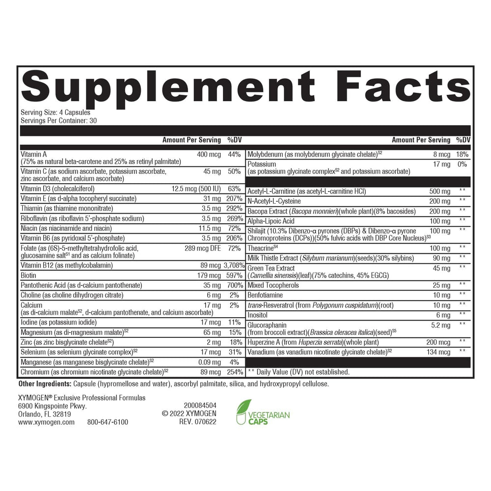 XYMOGEN ActivNutrients Performance capsules ready for daytime energy support