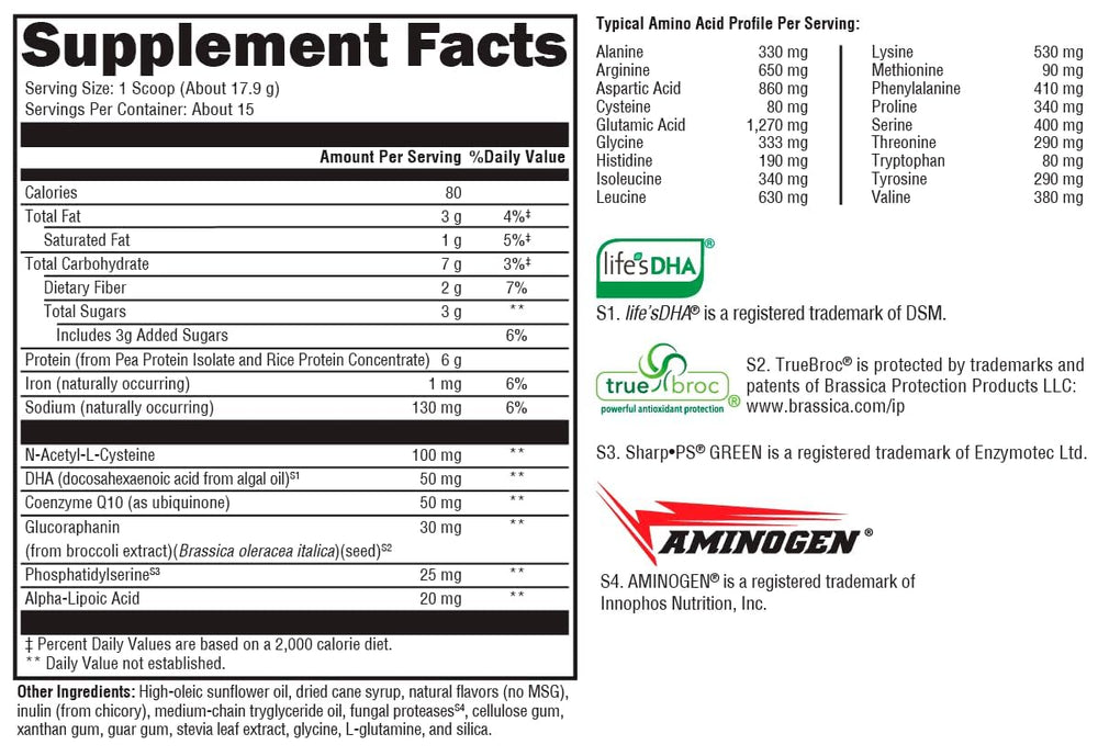 BrainSustain for Kids vanilla serving packet showing convenient daily dose for study.