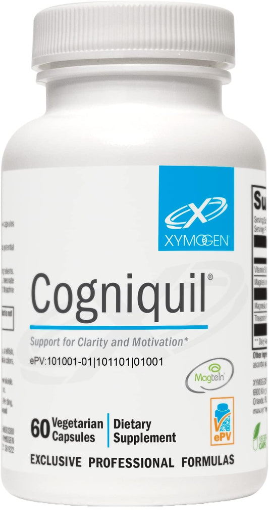 XYMOGEN Cogniquil bottle front showcasing label for cognitive support