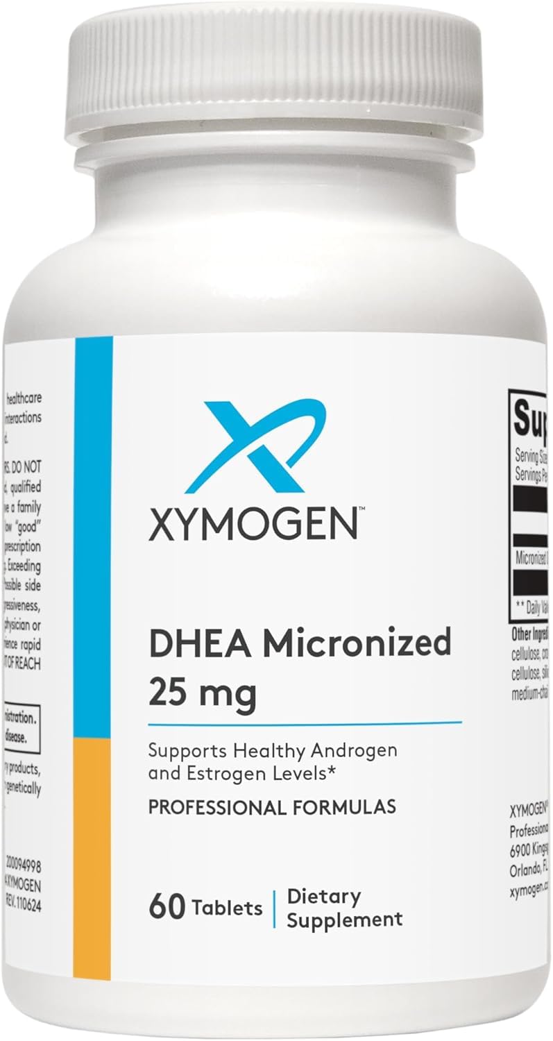 Xymogen DHEA tablets stacked for easy dosage.