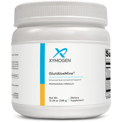 XYMOGEN GlutAloeMine powder scoop ready for GI support