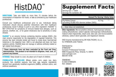XYMOGEN HistDAO bottle with tablets supports gut enzyme availability.