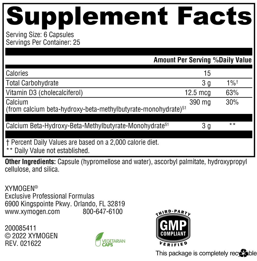 Vegan capsules of XYMOGEN HMB PRO for plant-based wellness