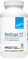 Xymogen MedCaps T3 bottle for daily thyroid support and balanced energy.