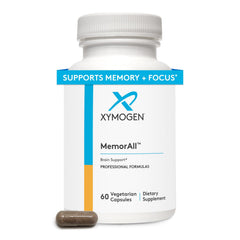 XYMOGEN MemorAll packaging signaling daily cognitive support potential.