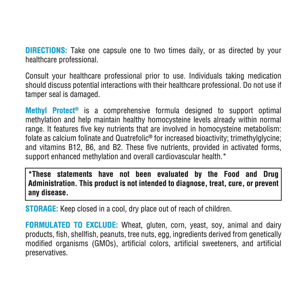 XYMOGEN Methyl Protect dosage schedule graphic for routine use.
