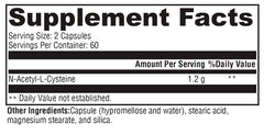 Xymogen NAC 600mg capsules close-up for daily use