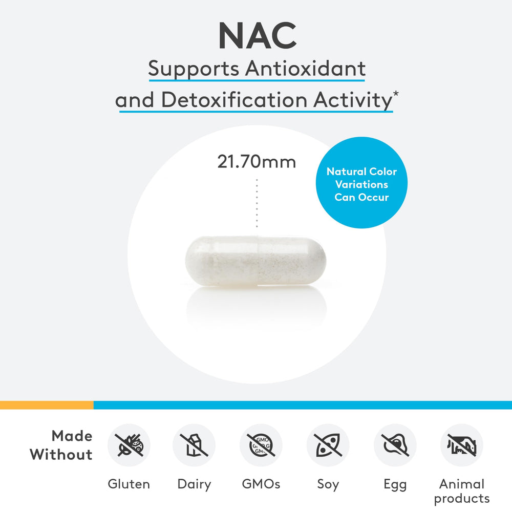 Packaging box of Xymogen NAC 600mg communicates premium quality for immune and liver support