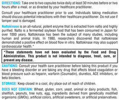 XYMOGEN Nattokinase ingredient panel with purified nattokinase enzyme