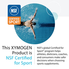 XYMOGEN Omega MonoPure 1300 EC label detail highlights MaxSimil tech benefits.