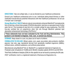 Allergen free label on XYMOGEN Omega MonoPure bottle