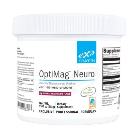 XYMOGEN OptiMag Neuro bottle for easy daily brain-support powder