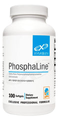 Xymogen PhosphaLine bottle front view showing PPC capsules for liver and brain support