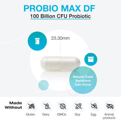 Xymogen ProbioMax Daily 100B DRcaps capsules release in the small intestine.