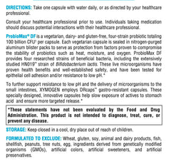 Xymogen ProbioMax Daily 100B gluten-free badge confirms wheat-free formula.
