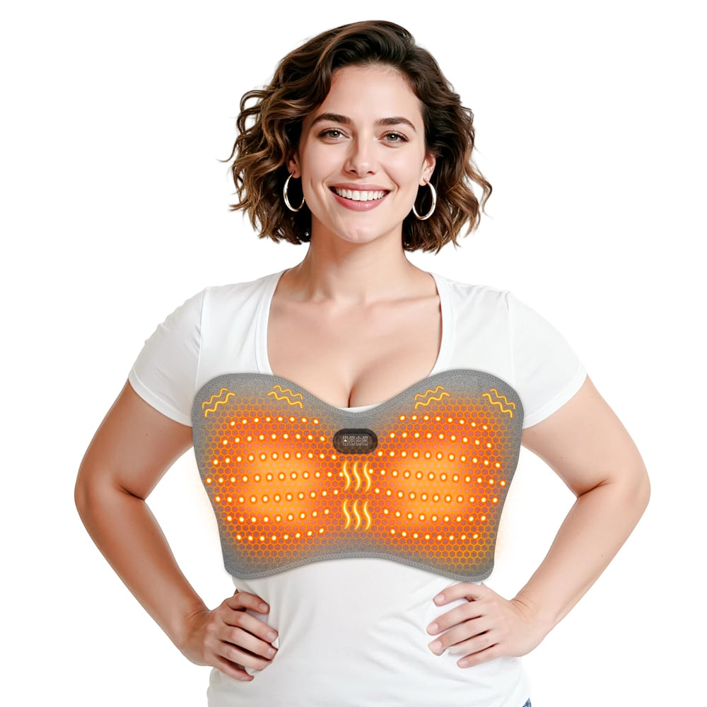 Yabuu chest-breast massage heating pad offers full chest coverage for soothing relief.