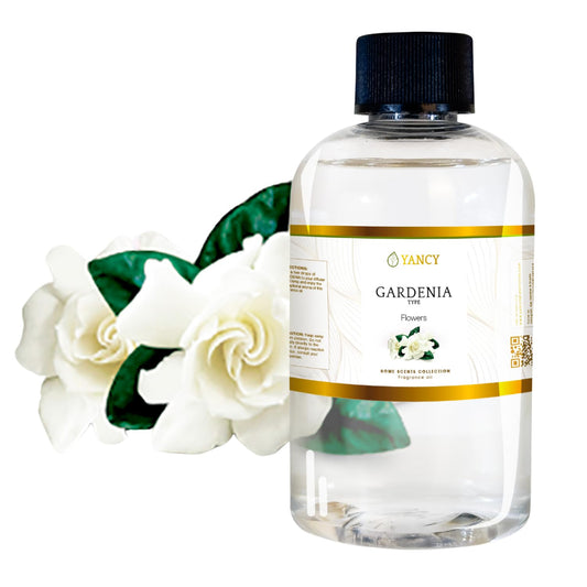 YANCY Gardenia fragrance oil bottle refreshing any room with a floral scent