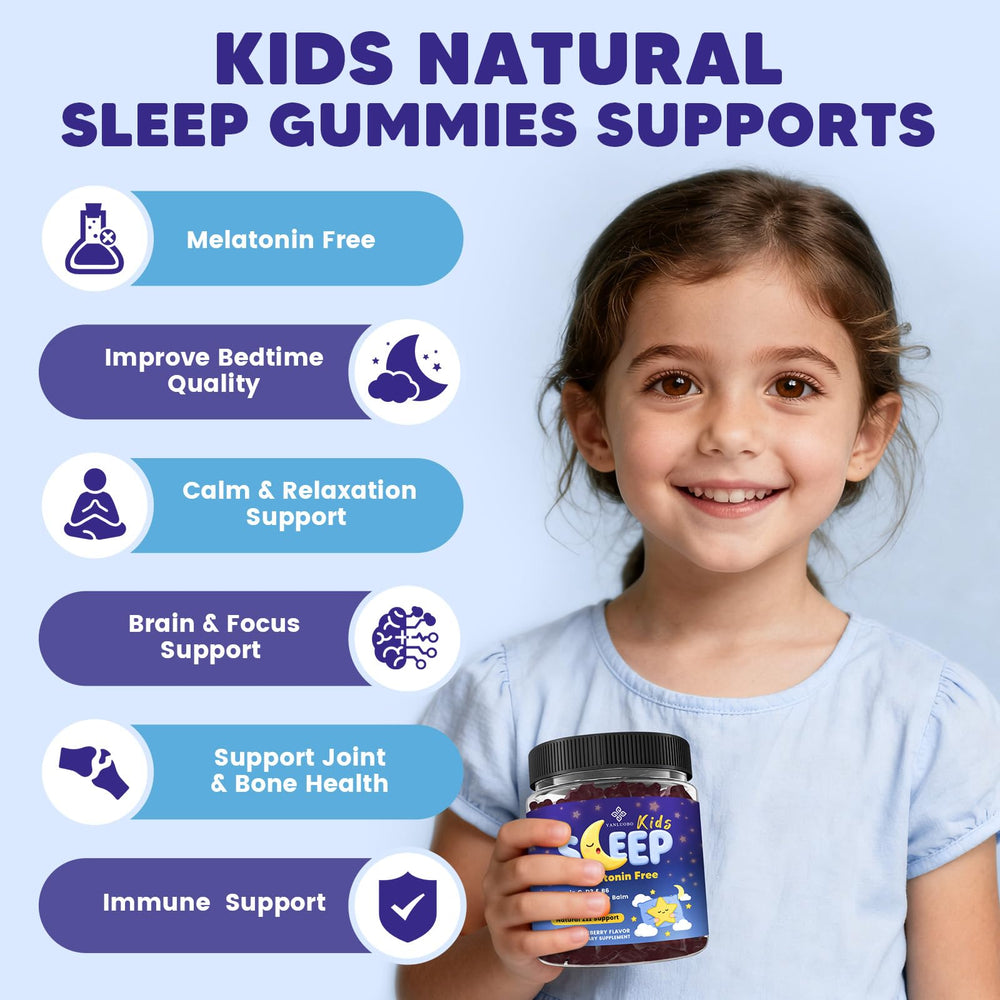 YANLUOBO Kids Sleep Gummies being poured at bedtime for ease