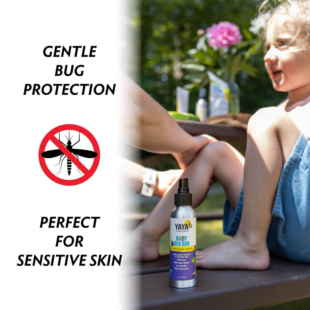 YAYA ORGANICS travel-friendly spray bottle ready for outings