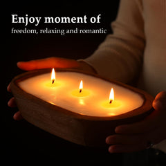Living room scene with YeeQue coffee candle creating a cozy atmosphere.