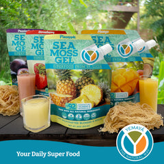 Pineapple-infused Yemaya Sea Moss Gel adds natural sweetness and aroma