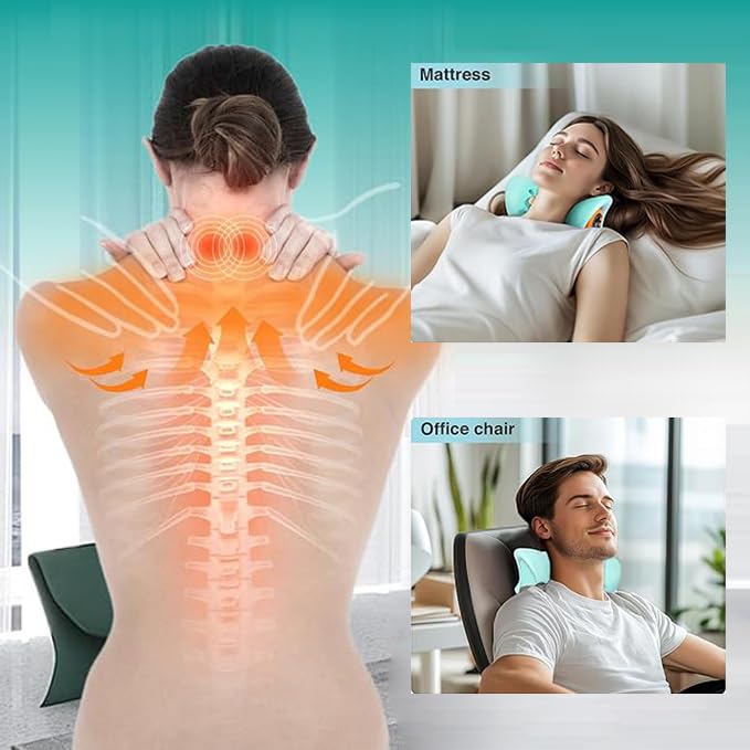 Yennix neck massager with heat and vibration for targeted muscle relief