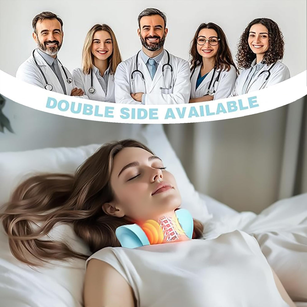 Yennix portable neck massager in soft PU fabric for on-the-go relief