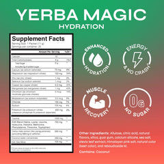 Yerba Magic hydration-energy watermelon stick pack showing clean energy benefits