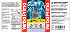 Yerba Prima Colon Care FOS prebiotics image highlights nourishment for healthy digestion.