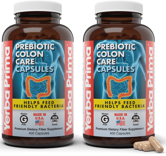 Yerba Prima Prebiotic Colon Care outer packaging, ready for daily digestive support.