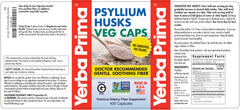Pouring Yerba Prima psyllium capsules into a glass for daily routine