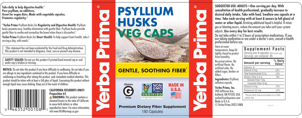 Yerba Prima Psyllium Husk two-pack box – value for ongoing fiber.