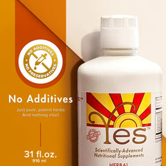 Yes Herbal Immunity dosing scoop shows simple intake.