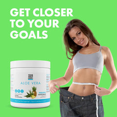 Ingredients shot highlighting aloe vera extract and natural flavors