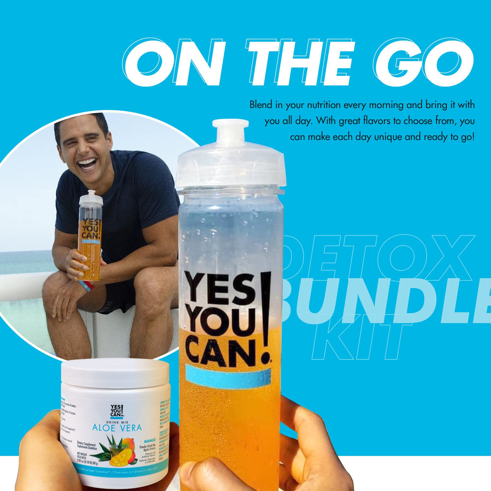 Yes You Can! N-acetyl L-cysteine shot shown as key detox capsule component.