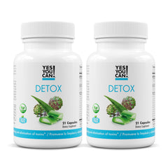 Yes You Can! detox pills bottle front view showing a convenient 2-pack option for daily use