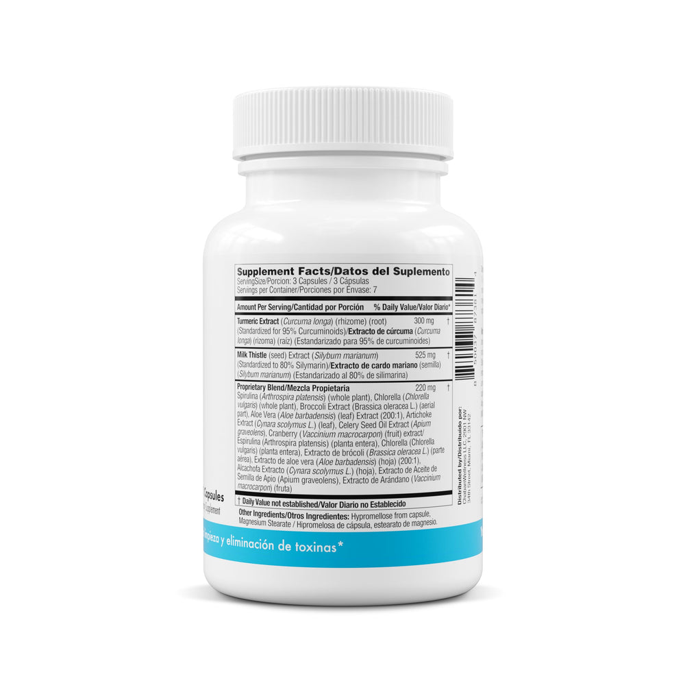Yes You Can! detox pills label detail highlights milk thistle and artichoke extract